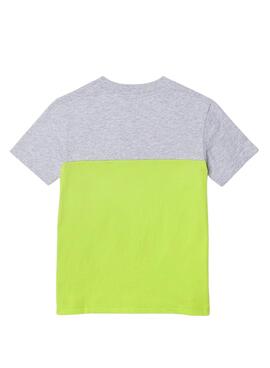 Camiseta Lacoste Colorblock Gris para Niño