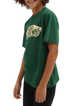 Camiseta Vans Logo Fill Verde para Niña y Niño