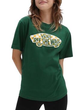 Camiseta Vans Logo Fill Verde para Niña y Niño