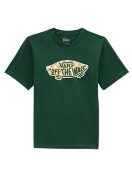Camiseta Vans Logo Fill Verde para Niña y Niño