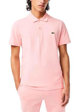 Polo Lacoste Bord Rosa para Hombre