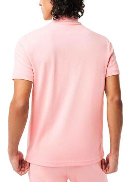 Polo Lacoste Bord Rosa para Hombre