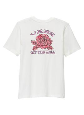 Camiseta Vans Roses Blanco para Niña