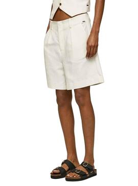 Bermudas Pepe Jeans Cruz Beige para Mujer