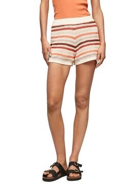 Shorts Pepe Jeans Frances Beige para Mujer