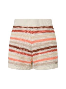 Shorts Pepe Jeans Frances Beige para Mujer