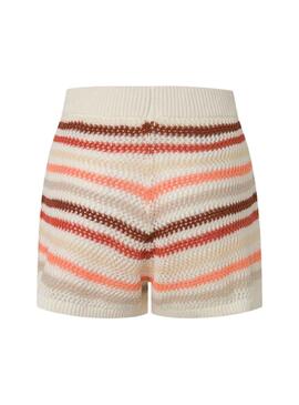 Shorts Pepe Jeans Frances Beige para Mujer