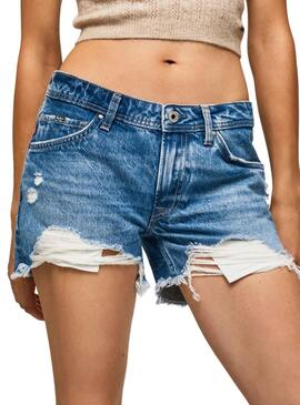 Shorts Pepe Jeans Thrasher Azul para Mujer