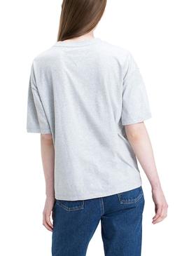 Camiseta Tommy Jeans Flag Gris