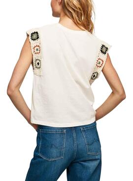 Camiseta Pepe Jeans Ophelia Beige para Mujer