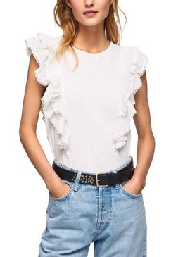 Camiseta Pepe Jeans Nunu Blanco para Mujer