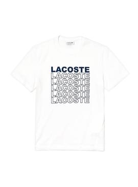 Camiseta Lacoste Multi Logo Blanco Hombre