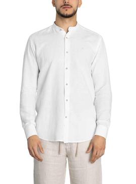 Camisa Klout Lino Mao Blanco para Hombre