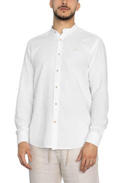 Camisa Klout Lino Mao Blanco para Hombre