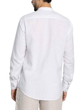 Camisa Klout Lino Mao Blanco para Hombre