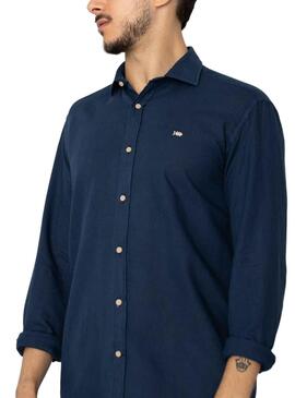 Camisa Klout Lino Azul Marino para Hombre