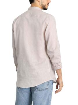 Camisa Polera Klout Lino Beige para Hombre