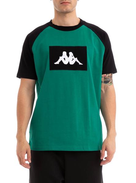 paracaídas sugerir Instantáneamente Camiseta Kappa Baria Verde Hombre