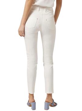 Pantalón Naf Naf Lacado Blanco para Mujer