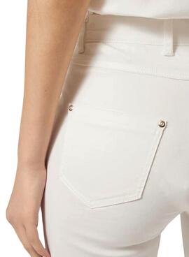 Pantalón Naf Naf Lacado Blanco para Mujer