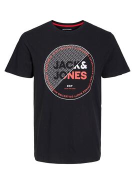 Camiseta Jack and Jones Ralf Negro para Hombre