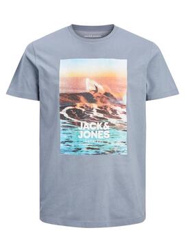 Camiseta Jack and Jones Gem Gris para Hombre