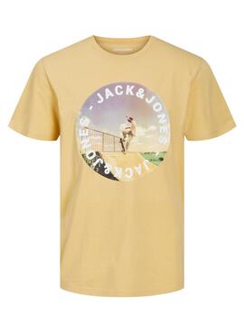 Camiseta Jack and Jones Gem Amarillo para Hombre