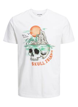 Camiseta Jack and Jones Tidal Blanco para Hombre