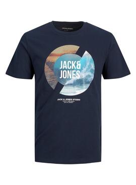 Camiseta Jack and Jones Tresor Marino para Hombre