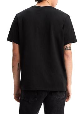 Camiseta Levis Oversized Graphic Logo Negro Hombre