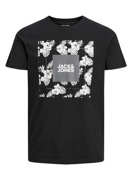 Camiseta Jack and Jones Tropic Negro para Hombre