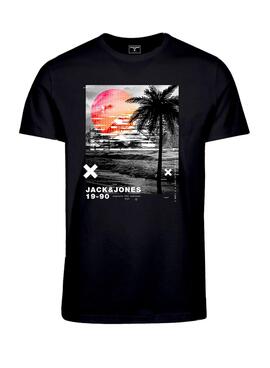 Camiseta Jack and Jones Playa Negro para Hombre