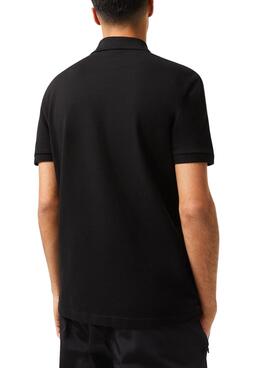 Polo Lacoste Bandas Negro para Hombre