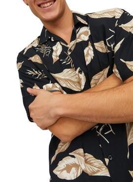 Camisa Jack and Jones Tropic Negro para Hombre