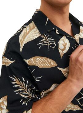 Camisa Jack and Jones Tropic Negro para Hombre