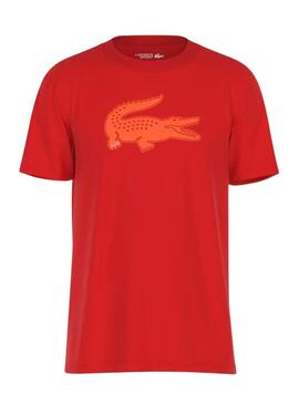 Camiseta Lacoste Sport Transpirable Rojo Hombre