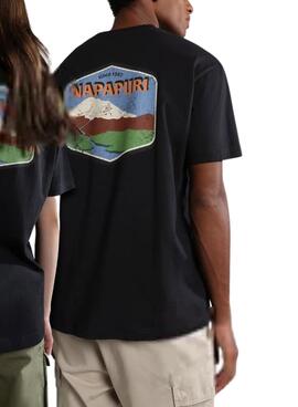 Camiseta Napapijri Bolivar Negro para Hombre