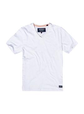 Camiseta Superdry Dry Originals Vee Blanco Hombre