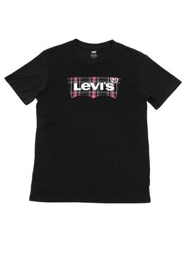Camiseta Levis Housemark Check Negro Hombre 