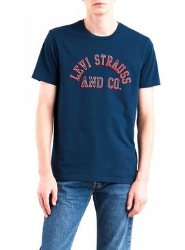 Camiseta Levis Varsity Azul Hombre