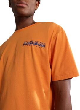 Camiseta Napapijri Bolivar Naranja Mujer y Hombre