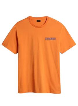Camiseta Napapijri Bolivar Naranja Mujer y Hombre