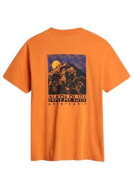 Camiseta Napapijri Bolivar Naranja Mujer y Hombre