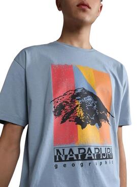 Camiseta Napapijri Bolivar Azul Hombre y Mujer