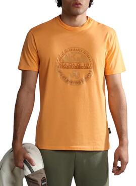 Camiseta Napapijri Bollo Naranja para Hombre