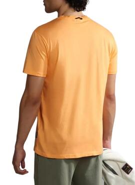 Camiseta Napapijri Bollo Naranja para Hombre