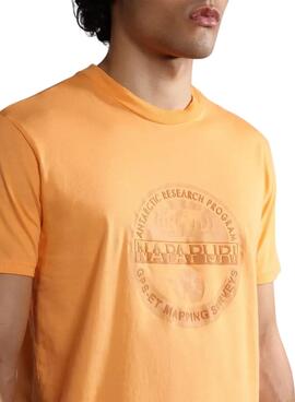 Camiseta Napapijri Bollo Naranja para Hombre