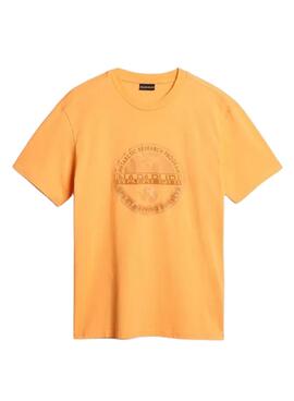 Camiseta Napapijri Bollo Naranja para Hombre