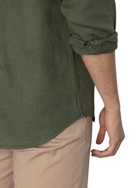 Camisa Lino Verde Klout para Hombre