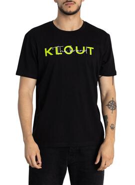 Camiseta Klout Neon Logo Bordado Negro